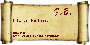Flora Bertina névjegykártya